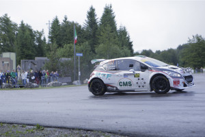 La Peugeot 208 T16 vittoriosa con De Cecco e Campeis