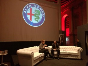 Antonia Klugmann nel salotto della Misericordia con Gianluca Italia, Head of Business center Italy